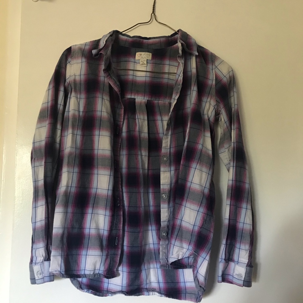 cute blue and pink flannel